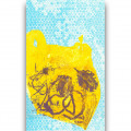 Blue Plastic Bag, 2017. Monotype, 30 x 50 cm. (Image courtesy of the artist)