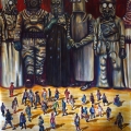 Economical Power, 2018.  Oil pastel on archival paper. 152 x 174 cm. (Image courtesy of the artist).