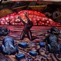 Scramble for South Africa, 2017. Oil pastel on archival paper. 155 x 121 cm. (Image courtesy of the artist).