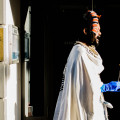 Ondaanisa yo pOmudhime/The Dance of the Rubber Tree, 2019. Live performance. Basler Afrika Bibliographien, Basel, Switzerland. (Image courtesy of the artist).