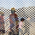 In Living Colour: Beach, 2015. Hand woven colour photographs, 63 x 92 cm. (Image courtesy of the artist).