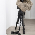 The Revenants III, 2017. Recycled rubber and hessian on fibreglass cast, 118 x 116 x 72 cm, (Photo courtesy of EBONY/ CURATED).