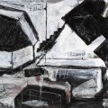 Randolph Hartzenberg No. 3, 2014-2020. Acrylic and oil stick on paper 38.5 x 56cm from the series - Ground Left Behind (Photo credit: Michael Hall)