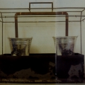 Salt and Time, 1997. Steel, glass, lime, salt, copper pipe, 97 x 52 x 110 cm. Artist's collection. (Photo courtesy  of the artist)