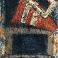 Painting with Blanket, 1993. Acrylic, blanket, coal dust and carborundum on canvas. Artist's collection. (Photo courtesy of the artist)