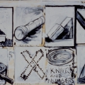 Domestic Baggage ("Grids" subseries), 1993-94. Artist's collection. (Photo courtesy of the artist)
