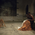 Scents of Identity, 2019. Performance featuring cloves, scents, video, sound, and clay, wooden and woven props. (Photo courtesy of the artist).