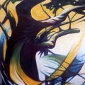 The Wind, the Trees and the Sun, 1986. Oil on canvas, 116 cm x 90 cm (Photo courtesy of the artist).