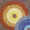 Solar System, 2013 Beads on board, 60 x 60 cm. (Image courtesy of the artist)