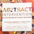 Abƨtяact Intervention, 2014 Exhibition poster. Franco Namibian Cultural Centre.