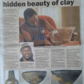 Master artist captures hidden beauty of clay. 'Sunday World', Durban - 14 August 2016.