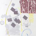 Nyakallo Maleke, Thinking Out Loud: Line Meditations, 2023. Ink on Fabriano paper, 59,4 x 42cm (screen print), Photo courtesy Centre for Curating the Archive.