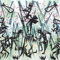 Siwa Mgoboza, Untitled, 2023. Ink on Fabriano paper, 59,4 x 42cm (screen print), Photo courtesy Centre for Curating the Archive.