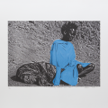 Thalente Khomo, Colouring outside the lines, 2023. Ink on Fabriano paper, 59,4 x 42cm (screen print), Photo courtesy Centre for Curating the Archive.