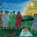 No Longer a Child, 1991. Oil pastel on paper. 65.5 x 100 cm. (Photo courtesy of http://www.revisions.co.za)
