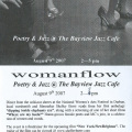Womanflow invitation, 2007. Shelley Barry, Documentary