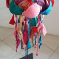 Fragility, 2017. Metal wire, bras & glue. 100x90x90cm