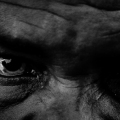 Cropped face, intense eyes, 2016. (Image courtesy of the artist).