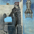 Hole in the wall, n.d. Acrylic on paper. (Photo courtesy of KZNSA Gallery).