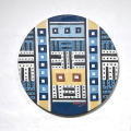 Blues for Nukain III, 2024. Acrylic on canvas, 50cm. (Photo courtesy of KZNSA Gallery).