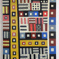 Jazz I, 2021. Acrylic on canvas, 72cm x 90cm. (Photo courtesy of KZNSA Gallery).
