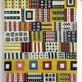 Rhapsody for Nukain, 2023. Acrylic on canvas, 72cm x 90cm. (Photo courtesy of KZNSA Gallery).
