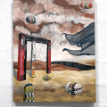 Stone Garden VII, 2023. Acrylic on canvas, 112cm x 154cm. (Photo courtesy of KZNSA Gallery).