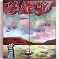 Stone Garden III, 2023. Acrylic on canvas, 112cm x 154cm. (Photo courtesy of KZNSA Gallery).