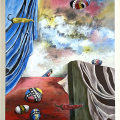 Stone Garden VI, 2023. Acrylic on canvas, 112cm x 154cm. (Photo courtesy of KZNSA Gallery).