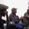 Cedric Nunn, Paul Sibisi, Jospeh Manana. Photo by Rafs Mayet.