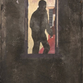 Whoonga Boy (from The Black Painting series), 2012. Acrylic on metal. 220.5 x 123.5 cm (Image courtesy of Durban Art Gallery)