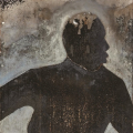 The Observer (from The Black Painting series), 2013. Acrylic on metal. 80 x 50 cm (Image courtesy of Durban Art Gallery)