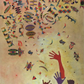 African Constellation, 2010. Acrylic on canvas, 173 x 130 cm, (Image courtesy of Durban Art Gallery)