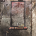 The Backroom, 2012.  Acrylic on metal. 220.5 x 123 cm (Image courtesy of Durban Art Gallery)