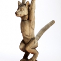 Cat, c. 1990s. Red oak, 88.5 x 85 cm. Collection: R Levitan Estate. (Photo: C Beyer, © Iziko Museums)