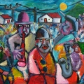 Happy People Dancing, c. 2000. Acrylic on canvas, 200 x 160 cm. Private Collection, Cape Town. (Photo: W Nelson)