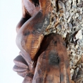 Untitled (Totem with heart), c. 1998. Wood and sea shells, 39.5 x 180 cm. (Photo: C Beyer, © Iziko Museums)