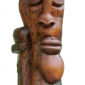 Miracle of the Universe, c. 2000. Wood, 210 x 48 cm. (Photo: W Nelson)