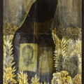 Tate / Father: a kind hearted warrior 2019. Mixed media on canvas , 130 x 45 cm (Photo courtesy of the artist and Guns & Rain).
