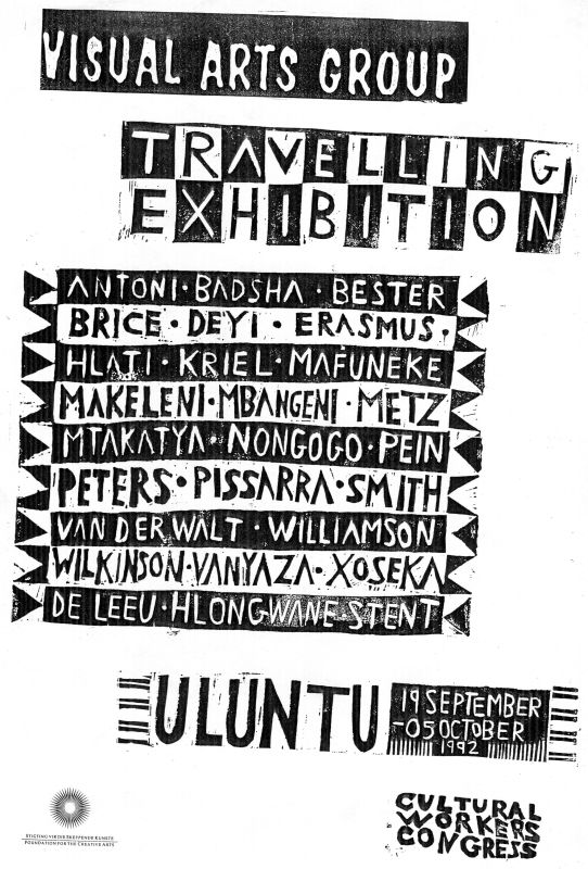 Visual Arts Group Exhibition invite, 19 September - 5 October 1992.