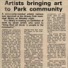 Vakalisa - ?Artists bringing art to Park community?, Cape Times, 1982