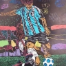 Soccer Player, 2010. Woodblock, 40 cm x 18 cm. (Image courtesy of the artist).