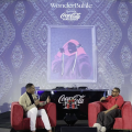 Wonder Buhle Speaks at Art Basel Miami 2023, hosted by Ebony Magazine and Coca-Cola. Image courtesy of the Artist.