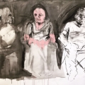 Family conflict, 2017. Mixed media on hand made paper, 200x150cm. (Image courtesy of the artist)