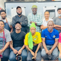 CVA Print Acces Workshop (Linocut) Participants, 2025, photo by John Robinson 