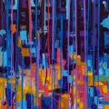 Untitled Abstract, 2014. Oil on canvas, 100 x 150 cm. Located at Nando’s United Kingdom.