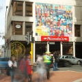 Untitled Abstract, 2014. 700 x 900 cm. Scaled-up mural of original artwork, located at Nando’s Long Street, Cape Town.