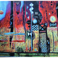 Bafo Bafo, oil pastel, 2003, Image: (Sophie Perryer, 10 years , 100 artists - Art in a Democratic South Africa, (Bell Roberts, Cape Town, 2004), 218-221)