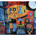 Ujima, Oil pastel, 70 x 100cm, 2001, Image: (Sophie Perryer, 10 years , 100 artists - Art in a Democratic South Africa, (Bell Roberts, Cape Town, 2004), 218-221)
