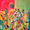 Soccer’s Rhythm, 2010. Archival inks on cotton. (Image courtesy of the artist)